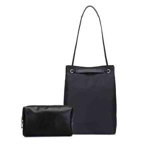 For Apple Macbook Shoulder / Handheld / Messenger Computer Bag, Size: Medium(Black+Black PU Power Bag)