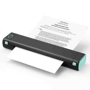 M08F Bluetooth Wireless Handheld Portable Thermal Printer(Black Green A4 Version)