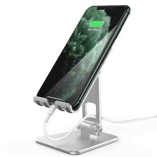 AhaStyle ST01 Double Swivel Aluminum Alloy Convenient Phone Charging Stand Base(Silver)
