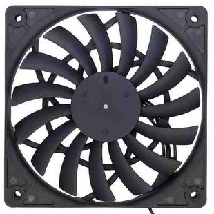 FANNER Ice Soul F12012 Desktop Chassis Ultra-thin 4pin Cooling Fan Intelligent PWM Speed Regulation(Black)