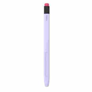 For Apple Pencil 1 AhaStyle PT180-2 Silicone Protective Case Anti-Slip And Anti-Drop Capacitive Pen Case(Purple)