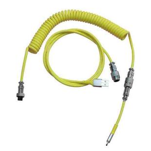 Ajazz AL60 USB To Type-C/USB-C Keyboard Extension Line Single Hole Connector, Cable Length: 2.3m(Lemon Yellow)