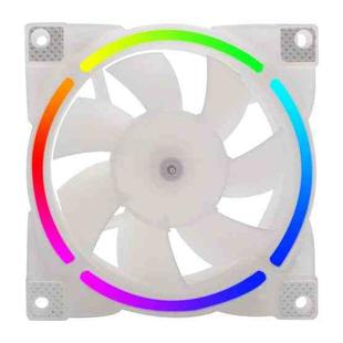 MF8025 Magnetic Suspension FDB Dynamic Pressure Bearing 4pin PWM Chassis Fan, Style: ARGB (White)