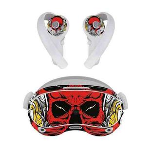 For PICO 4 Hifylux PC-SF19 VR Glasses Handle Head Wearing 3D Body Sensing Game Protection Film Stickers(Flame Skeleton)