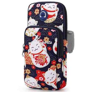 B095 Small Sports Mobile Phone Cartoon Arm Bag Wrist Fitness Bag(Small Cat)