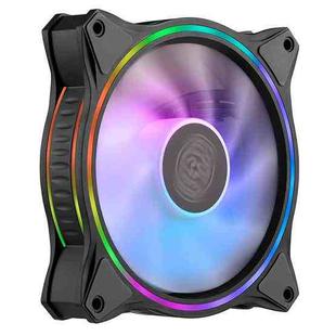 MF120 Halo Dual ARGB Light Effect Large Air Volume Chassis Cooling Fan(Black)