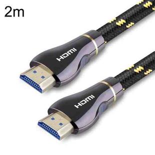 2m All Copper 2.0 HDMI HD Cable Supports 4K Zinc Alloy HDMI Data Cable(Black)