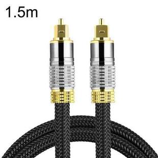 CO-TOS101 1.5m Optical Fiber Audio Cable Speaker Power Amplifier Digital Audiophile Square To Square Signal Cable(Bright Gold Plated)