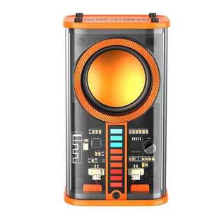 K07 Transparent Mecha Small Steel Cannon Bluetooth Speaker Sound and Light Rhythm TWS Series Wireless Audio(Orange)