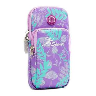 B062 Small Running Mobile Phone Arm Bag Sports Fitness Wrist Bag(Colorful Purple)