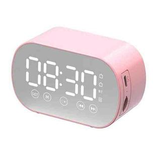 S15 Wireless Card Bluetooth Speaker Mini Alarm Clock(Pink)