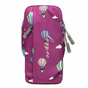 B228 Large Running Mobile Phone Arm Bag Sports Mobile Phone Arm Sleeve Wrap Bag(Balloon Purple)
