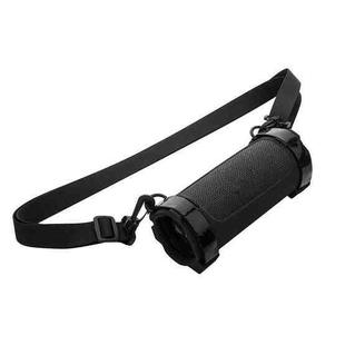 For JBL Flip 6 Speaker Bag Travel Carrying Silicone Case With Shoulder Strap(Black)