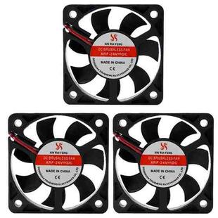 3pcs XIN RUI FENG 24V Oil Bearing 5cm Silent DC Cooling Fan