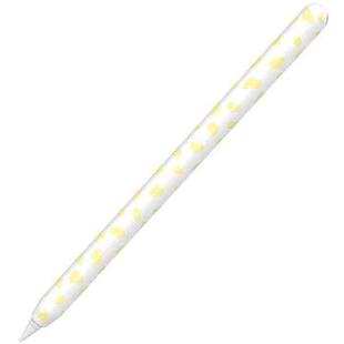 For Apple Pencil 2 AhaStyle PT65CW Silicone Pen Case Milk Cow Patterned Stylus Case(Yellow)