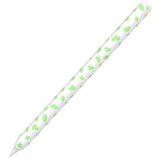 For Apple Pencil 2 AhaStyle PT65CW Silicone Pen Case Milk Cow Patterned Stylus Case(Green)