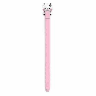 For Apple Pencil 2 AhaStyle PT-LC129 Pen Case Cartoon Silicone Protective Case(Cow Pink)