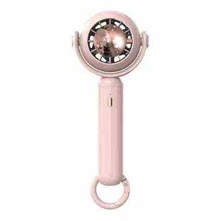 YL-005 Small Outdoor Handheld Fan with Carabiner Desktop Portable Mini Fan(Pink)