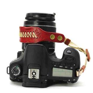 Zeku Retro Leather SLR Wristband Anti-drop Camera Wrist Strap without Camera(Red)