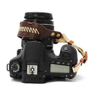 Zeku Retro Leather SLR Wristband Anti-drop Camera Wrist Strap without Camera(Coffee)