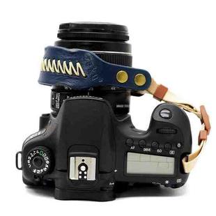 Zeku Retro Leather SLR Wristband Anti-drop Camera Wrist Strap without Camera(Blue)