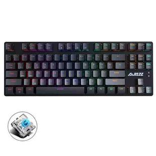 Ajazz AK40pro 87 Keys Bluetooth/Wireless/Wired Three Mode Game Office Mechanical Keyboard Mixed Light Green Shaft (Black)