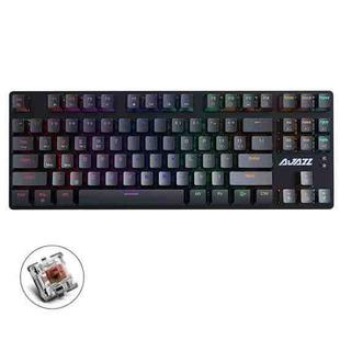 Ajazz AK40pro 87 Keys Bluetooth/Wireless/Wired Three Mode Game Office Mechanical Keyboard Mixed Light Tea Shaft (Black)