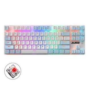 Ajazz AK40pro 87 Keys Bluetooth/Wireless/Wired Three Mode Game Office Mechanical Keyboard Mixed Light Red Shaft (Blue White)