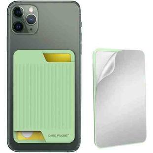 AhaStyle PT169 Mobile Phone Silicone Back Card Case Bus Card Bank Card Convenient Organizer(Green)