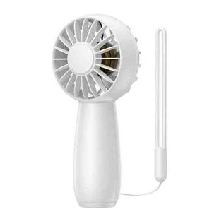 USB Outdoor Mini Handheld Brushless Motor Fan, Style: 1200mAh(White)