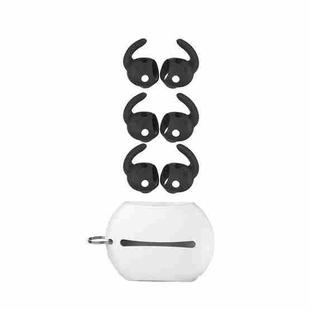 For Beats Studio Buds AhaStyle PT172 Earphone Silicone Ear Caps, Style: Earcap x 3+Case (Black)
