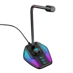 USB Gaming Microphone Built In Sound Card 5 Voice Changing Modes with RGB Lighting