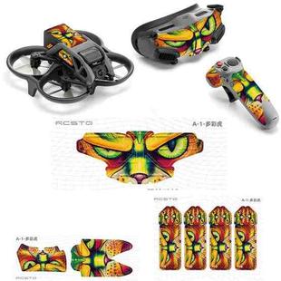 For DJI Avata RCSTQ Body Sticker For Goggles 2 Glasses PVC Colorful Sticker Set(Colorful Tiger)