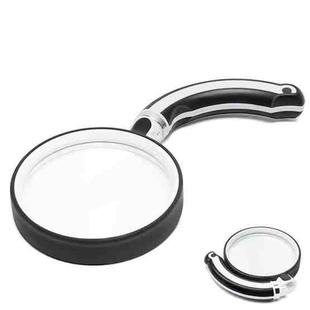 90mm Rubber Handle Folding Rotating Hand Magnifying Glass