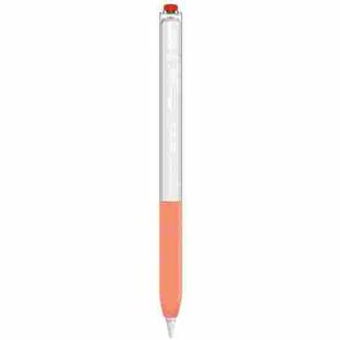 For Apple Pencil 2 AhaStyle PT-LC05 Jelly Style Translucent Silicone Protective Pen Case(Orange)