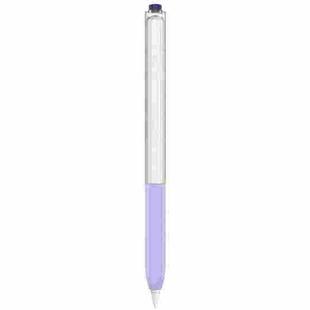 For Apple Pencil 2 AhaStyle PT-LC05 Jelly Style Translucent Silicone Protective Pen Case(Purple)