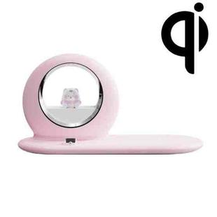ICARER FAMILY K08 10W Cartoon Mobile Phone Wireless Fast Charger with Night Light Function(Pink)