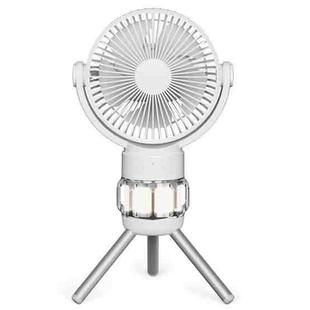 QW-F33 Tripod Outdoor Camping Light Fan Tent USB Charging Detachable Shaking Head Ceiling Fan(White)