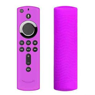 For Amazon Fire TV Stick 4K 2nd Remote Control Anti-Fall Silicone Protective Case(Purple)