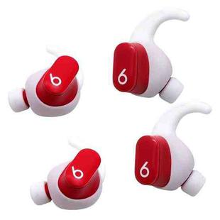 For Beats Studio Buds 2pairs Wireless Bluetooth Earphone Silicone Non-slip Ear Caps(White)