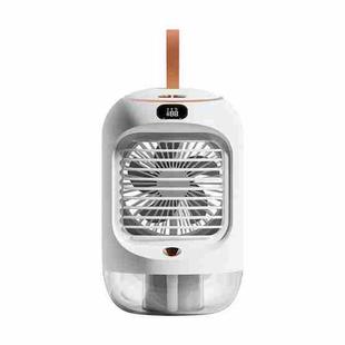 RD22 Rotating Humidification Fan Warm Light Atmosphere Light Automatic Shaking Head with Digital Display Air Cooler(White)
