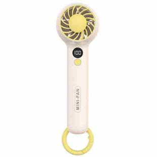 F2302 Handheld Portable Mini USB Office Student Fan with Hook(Yellow)