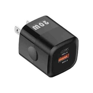 KUULAA KL-CD59 20W USB + USB-C / Type-C Dual-port Charging Head, Plug: US (Black)