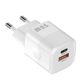 KUULAA KL-CD59 20W USB + USB-C / Type-C Dual-port Charging Head, Plug: EU (White)