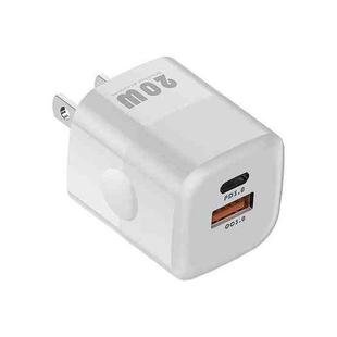KUULAA KL-CD59 20W USB + USB-C / Type-C Dual-port Charging Head, Plug: US (White)