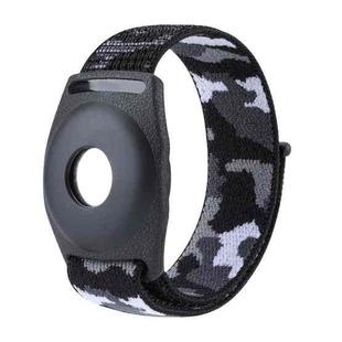 For AirTag Anti-Lost Device Case Locator Nylon Loop Watch Strap Wrist Strap, Size: 17cm Childrens(Black Camouflage)