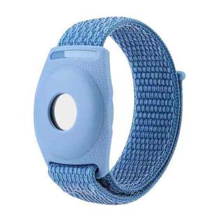 For AirTag Anti-Lost Device Case Locator Nylon Loop Watch Strap Wrist Strap, Size: 17cm Childrens(Cape Blue)