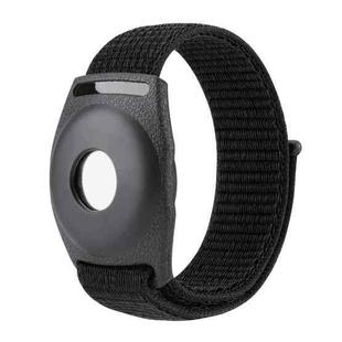 For AirTag Anti-Lost Device Case Locator Nylon Loop Watch Strap Wrist Strap, Size: 17cm Childrens(Deep Black)