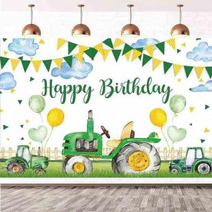180x110cm  Farm Tractor Photography Backdrop Cloth Birthday Party Decoration Supplies