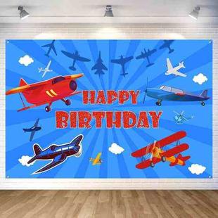 150x100cm Airplane Theme Birthday Background Cloth Children Birthday Party Decoration Photography Background